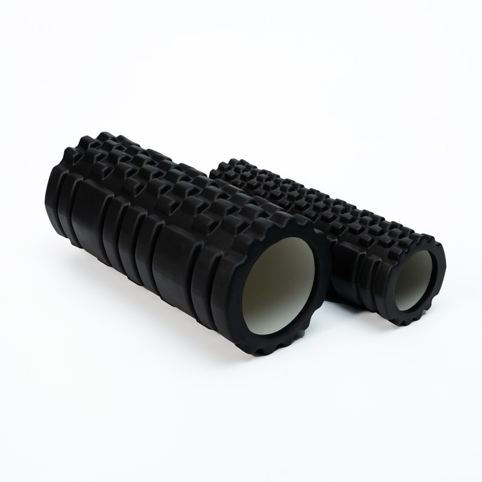 Набор массажных роликов 2 в 1 Sangh, 33х13 см и 30х9 см, цвет чёрный Набор массажных роликов 2 в 1 Sangh, 33х13 см и 30х9 см, цвет чёрный