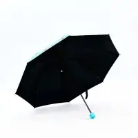 Зонт механический &laquo;Ягоды&raquo;, эпонж, 4 сложения, 8 спиц, R=49/55 см, d=98 см, голубой