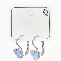 Серьги "Сердечки" лунные, цвет светло-фиолетовый в серебре