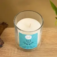 Свеча с кристаллом внутри Sea and Summer After the rain, 120 г, соевый воск, после дождя