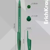 Ручка шариковая ErichKrause R-301 Stick Original, узел 1мм, зеленая