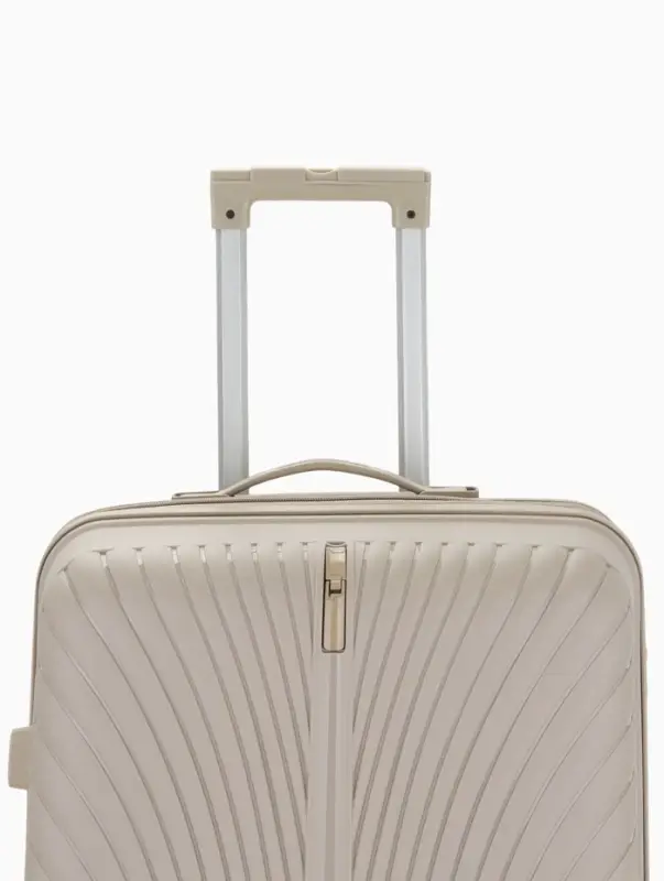 Чемодан на колёсах, 24", кодовый замок, 40&times;24&times;65 см, бежевый