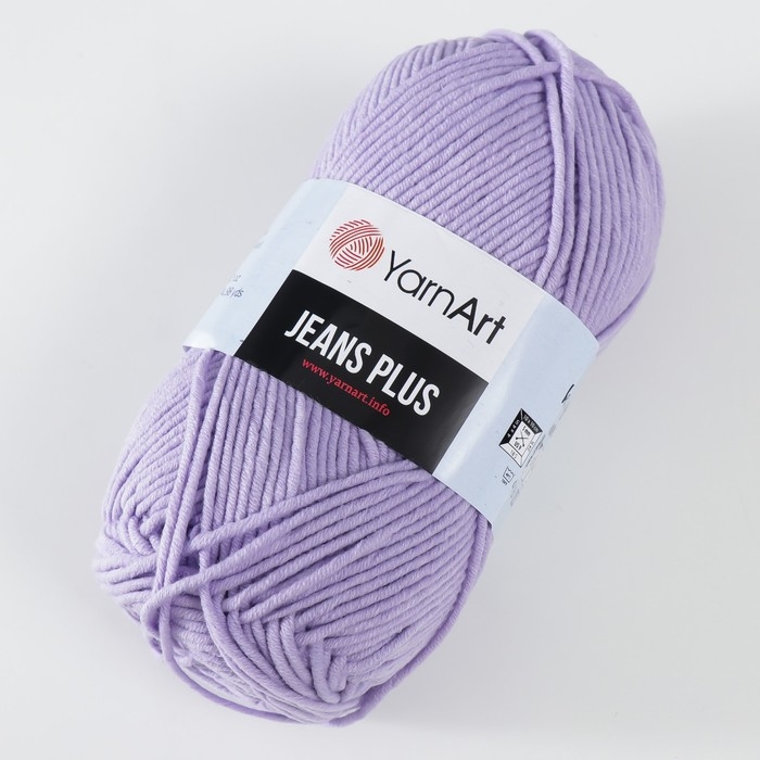 Пряжа для вязания спицами, крючком YarnArt, Jeans plus, 55% хлопок, 45% акрил, 160 м/100 г, (89 св. сирень) Пряжа для вязания спицами, крючком YarnArt, Jeans plus, 55% хлопок, 45% акрил, 160 м/100 г, (89 св. сирень)