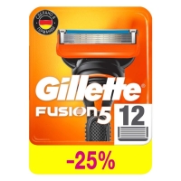 Сменные кассеты для бритья Gillette Fusion, 12 шт.