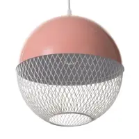 Светильник потолочный BayerLux Lina, 1&times;40 Вт, Е27, светло-розовый, 26&times;26&times;32 см