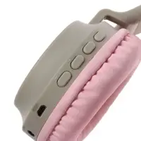 Наушники беспроводные, накладные, с ушками кошки, Hoco W27, Bluetooth 5.0, с микрофоном, с подсветкой, 300 мАч, серые