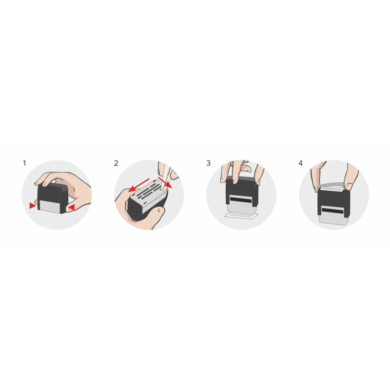 Штамп самонаборный NEW Printer С20/3-Set  3 строк 14х38мм с 1 кассой черный