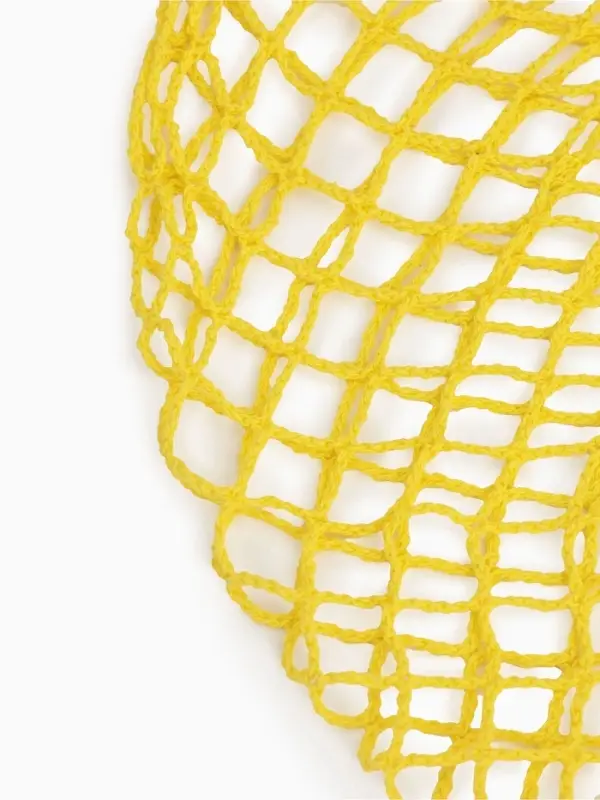 Сумка - авоська плетёная, клетка 1.5 см, жёлтая