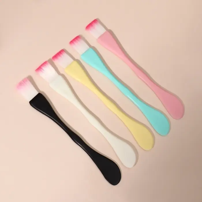 Кисть для масок, двусторонняя, с лопаткой, 15.5 (±1) см, МИКС