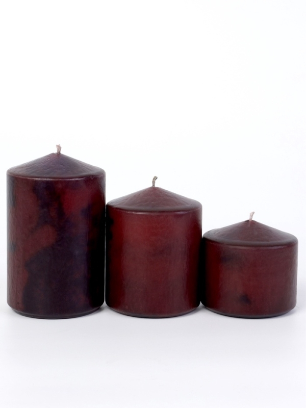 Набор свечей - цилиндров 3в1 (6х11 см, 6х8 см, 6х6,5 см),