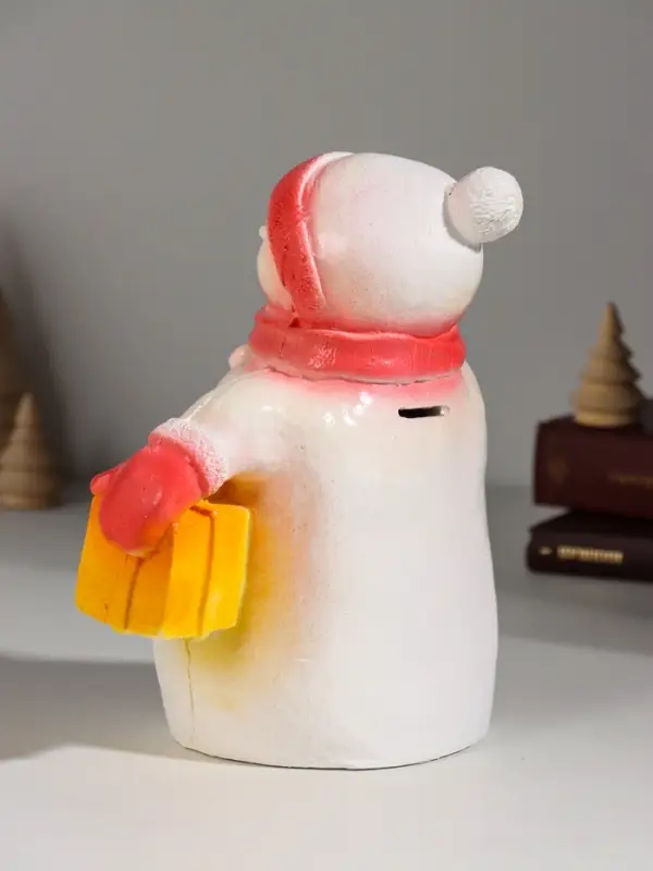 Фигура Фигура "Снеговик с подарком" 19 см, красный