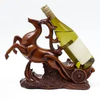 Подставка под бутылку TAKE IT EASY &laquo;Олень&raquo;, полистоун под дерево, 17&times;12&times;28 см