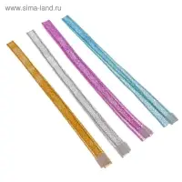 Закладки-ляссе с клеевым краем deVENTE. Shine, 6×290 мм, для книг A5, 4 тонкие ленты с блёстками, в пакете