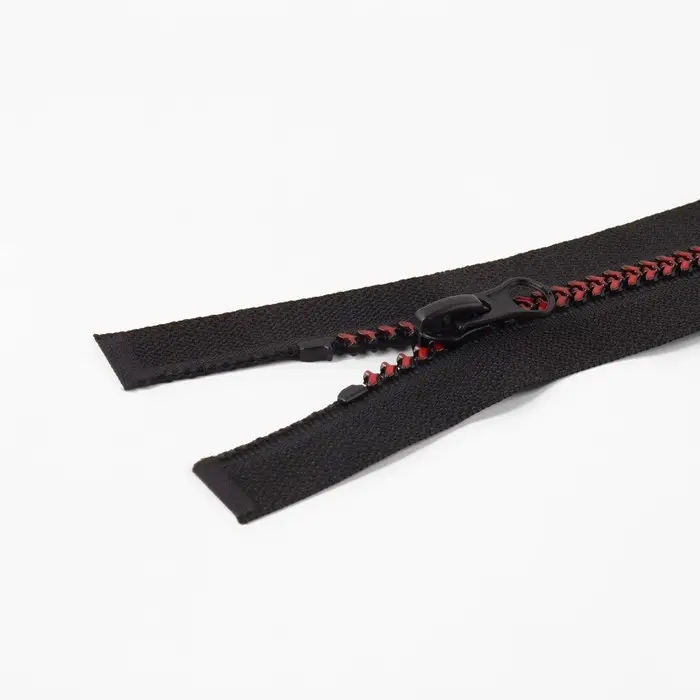 Молния «Трактор», №5, разъёмная, замок автомат, 70 см, чёрная, бордовая Молния «Трактор», №5, разъёмная, замок автомат, 70 см, чёрная, бордовая