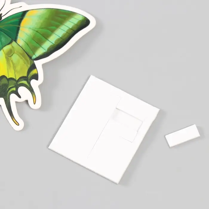 Бабочки картон "Натуральные" набор 12 шт h=4-10 см