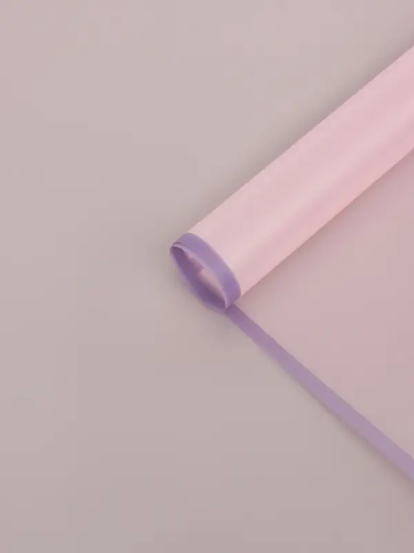 Пленка для цветов, "Полупрозрачная кайма", нежная сирень, 57х57 см