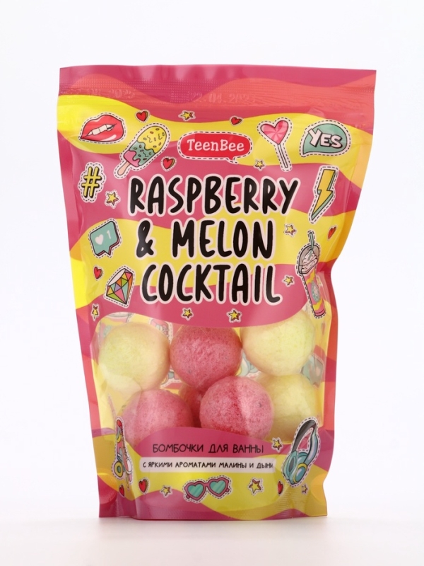 TeenBee Набор бомбочек для ванны дыня-малина, 200 гр