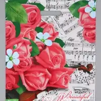 Пакет "Гармония, полиэтиленовый с вырубной ручкой 38х45 см, 60 мкм