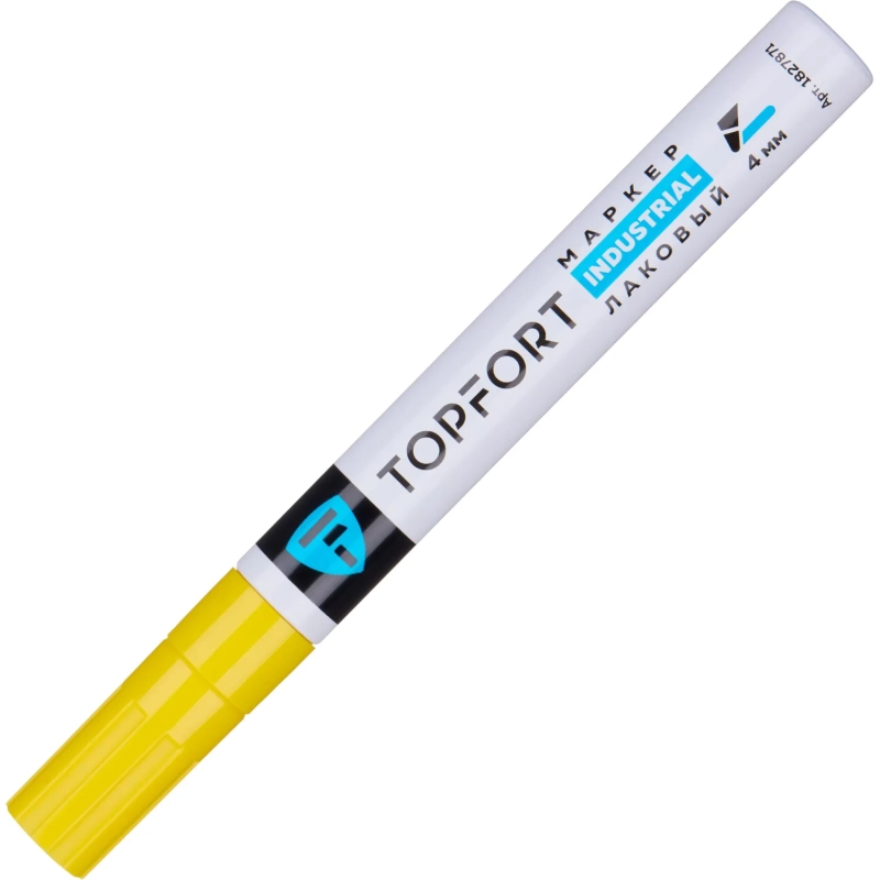 Маркер лаковый Topfort Industrial 4 мм желтый