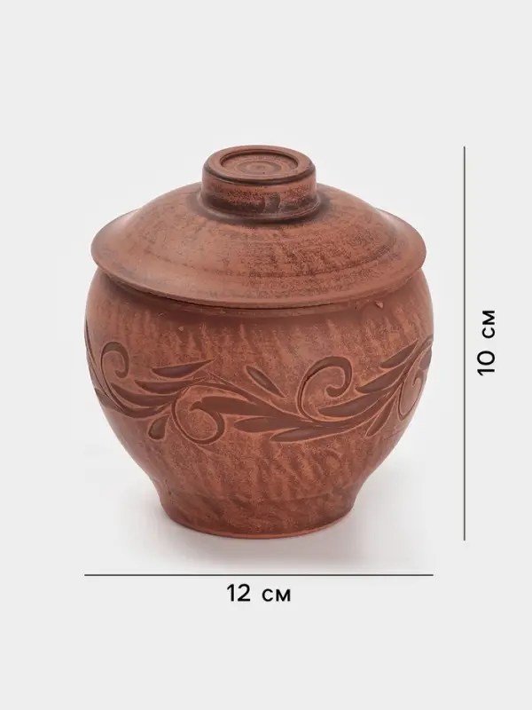 Горшочек для запекания &laquo;Вьюнок&raquo;, 550 мл, 12&times;10 см, красная глина