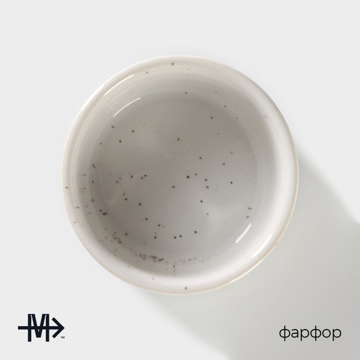 Соусник фарфоровый Magistro Urban, 70 мл, d=6,7 см, цвет белый в крапинку Соусник фарфоровый Magistro Urban, 70 мл, d=6,7 см, цвет белый в крапинку