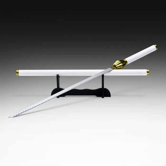Макет оружия &laquo;Сувенирная катана на подставке. Пачи&raquo;, 100 см, белая с золотом