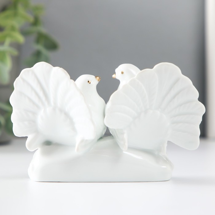 Сувенир керамика Сувенир керамика "2 воркующих голубя" со стразами 8х11х4,5 см