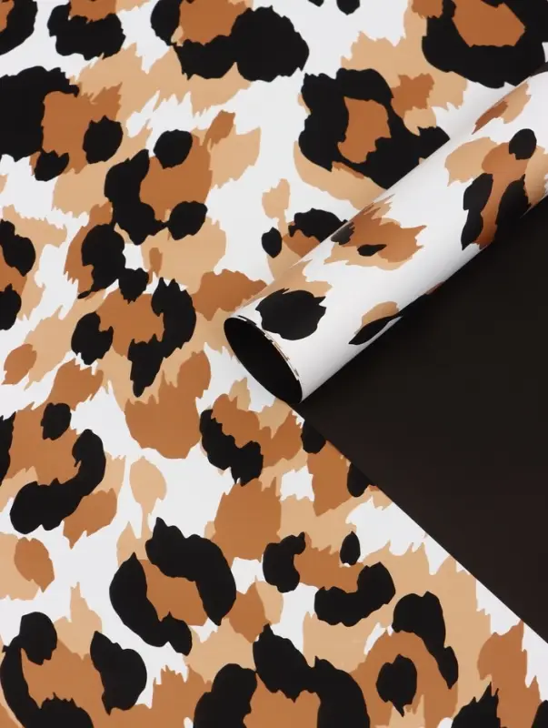 Пленка для цветов, &laquo;Эклер&raquo;, бело-золотой, 57&times;57 см