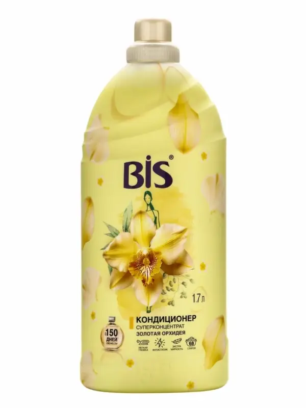 BIS Кондиционер для белья BIS Кондиционер для белья "Золотая орхидея", концентрированный, 1,7 л