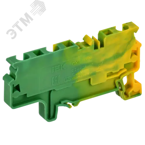 ARMAFIX Клемма пружинная CX4-3 PE 4мм2 трехконтактная заземляющая IEK