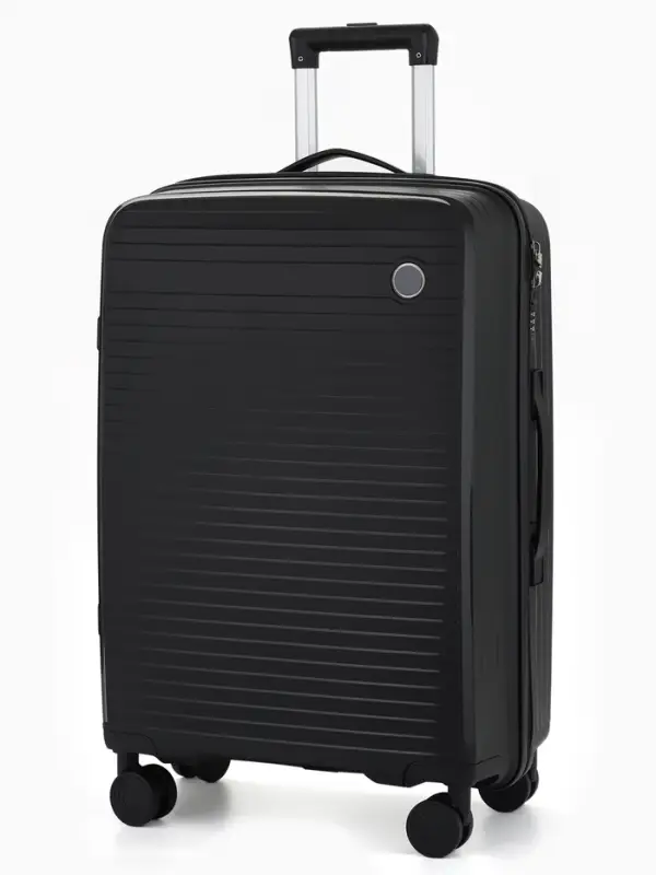 Чемодан на колесах 24", кодовый замок, 40&times;24&times;65 см, чёрный