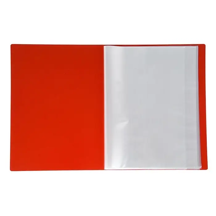 Папка с 40 вкладышами А4, 500 мкм, Calligrata, текстура &laquo;песок&raquo;, красная