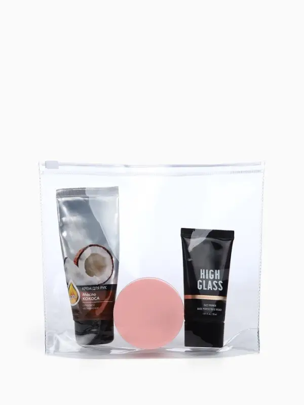 Косметичка для бассейна, с застёжкой зип-лок, маленькая, прозрачная