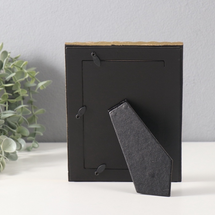 Фоторамка полистоун 10х15 см "Кубики" золотистая 1,7х15,2х19,8 см