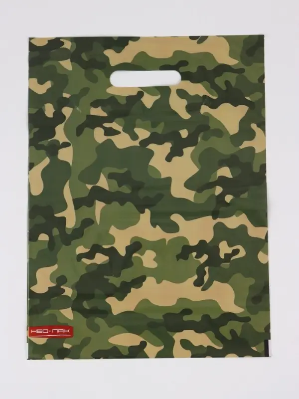 Пакет Пакет "Камуфляж , полиэтиленовый с вырубной ручкой 30х40 см, 60 мкм