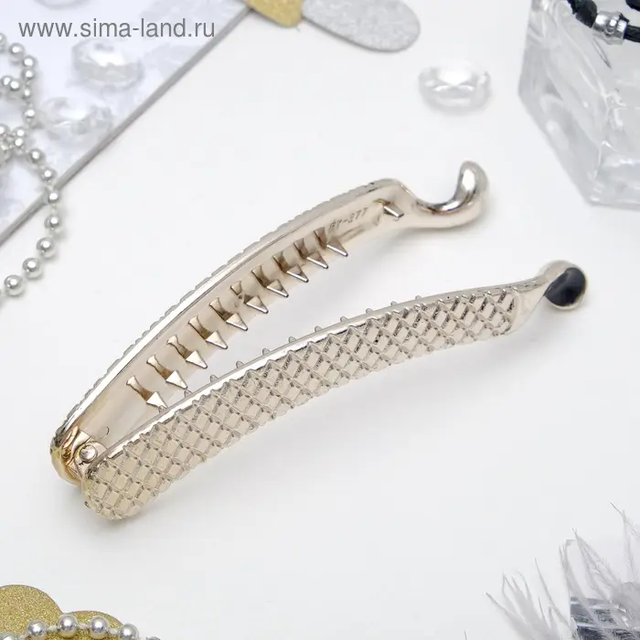 Банан для волос «Классика», ромбы, 10.5 см, золото Банан для волос «Классика», ромбы, 10.5 см, золото