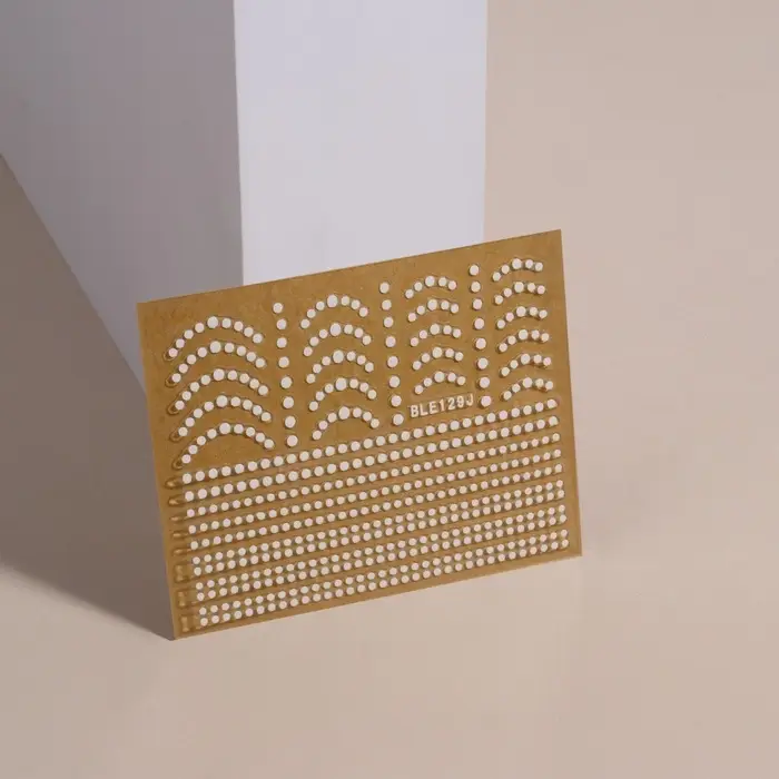 Наклейки для ногтей «Бусинка», белые