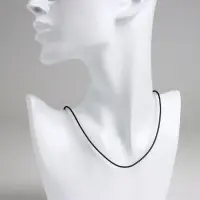 Корейская вощёная нить, 45 см, d=1,5 мм, цвет чёрный Корейская вощёная нить, 45 см, d=1,5 мм, цвет чёрный