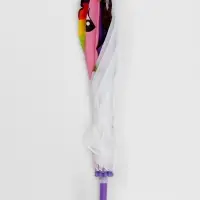 Зонт - трость детский &laquo;Единорог&raquo;, механический, фигурный, 8 спиц, R=35/45 см, d=70 см, розовый/белый