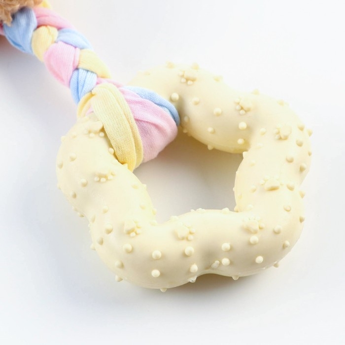 Игрушка мягкая для собак Игрушка мягкая для собак "Медведь" + TPR Звезда, 15 см