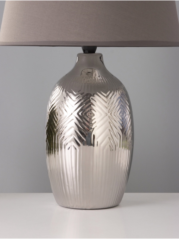 Настольная лампа Настольная лампа "Ольви" 1х15Вт Е14 серый 30х30х44см