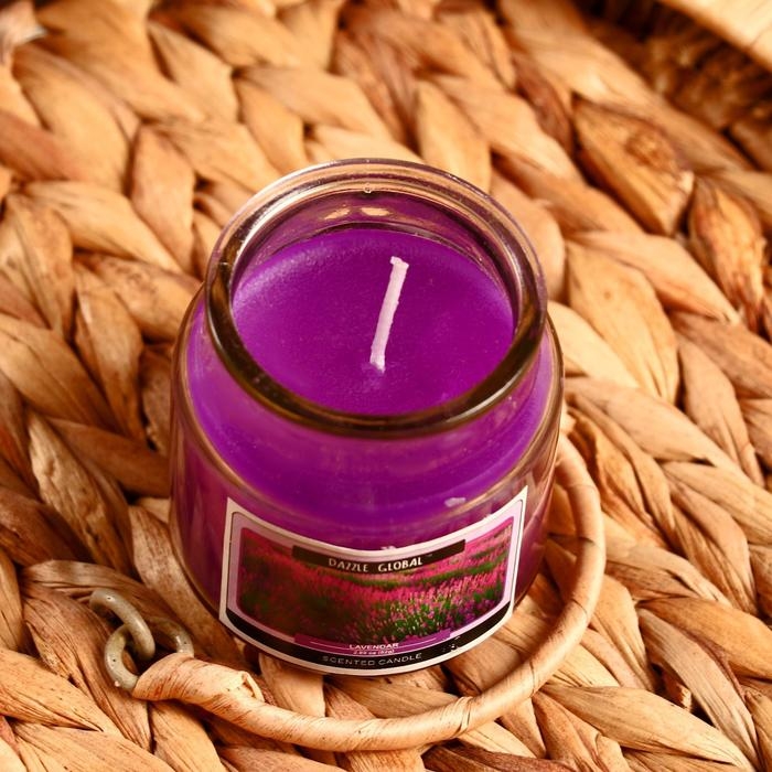 Свеча в банке Свеча в банке "Лаванда" 82 гр 6х9х9 см