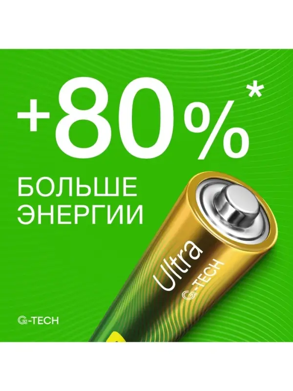 Батарейка алкалиновая GP Ultra, AA, LR6-4BL, 1.5 В, блистер, 4 шт.