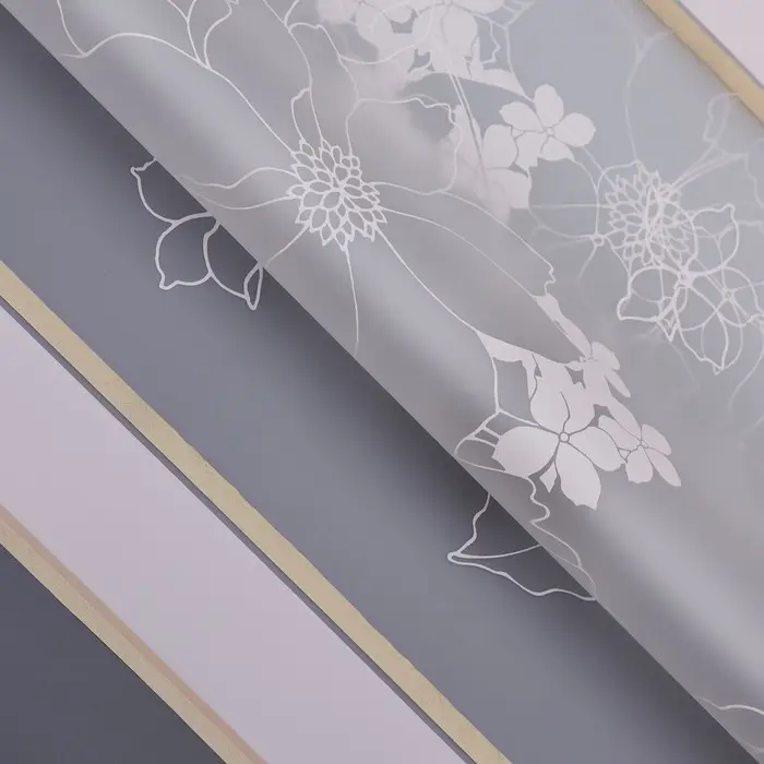 Пленка для цветов матовая, «Цветы с каймой», 58×58 см, розовый Пленка для цветов матовая, «Цветы с каймой», 58×58 см, розовый