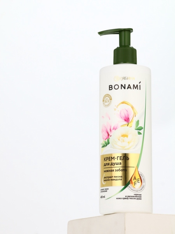 Крем-гель для душа "Пион и магнолия", 400 мл