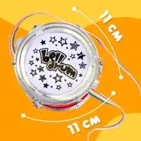 Игрушка барабан &laquo;Весёлые минутки&raquo;, d=11 см, для детей, цвета МИКС