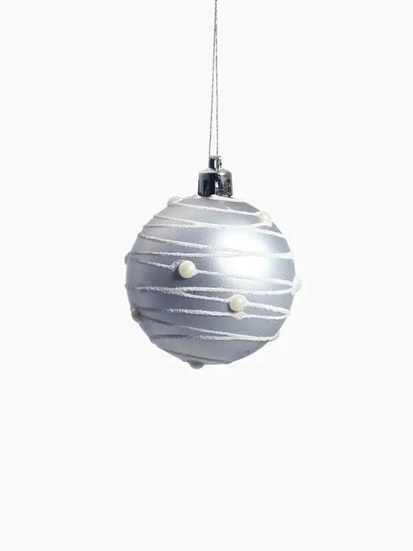 Ёлочные игрушки &laquo;Жемчужный орион&raquo;, шары новогодние, d=6 см, набор 8 шт., серебро