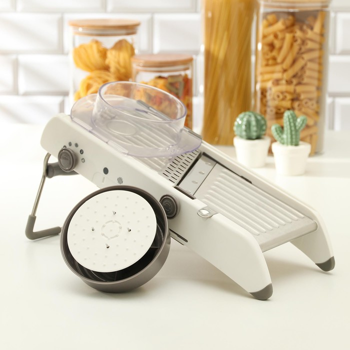 Овощерезка Magistro Stormy, с контролируемым углом нарезания, нержавеющая сталь, 35×15×14 см, цвет белый Овощерезка Magistro Stormy, с контролируемым углом нарезания, нержавеющая сталь, 35×15×14 см, цвет белый