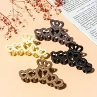 Крабик для волос &laquo;Леона&raquo;, сердца матовый, 10 см, МИКС