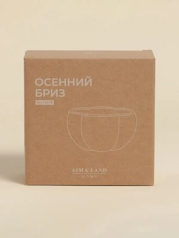 Салатник SL Home &laquo;Осенний бриз&raquo;, 450 мл, 13&times;7 см, доломит, белый